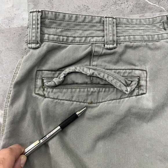 Polo Ralph Lauren Cargo Shorts Mens 40 Classic Chino Tan Distressed Preppy - Picture 9 of 13